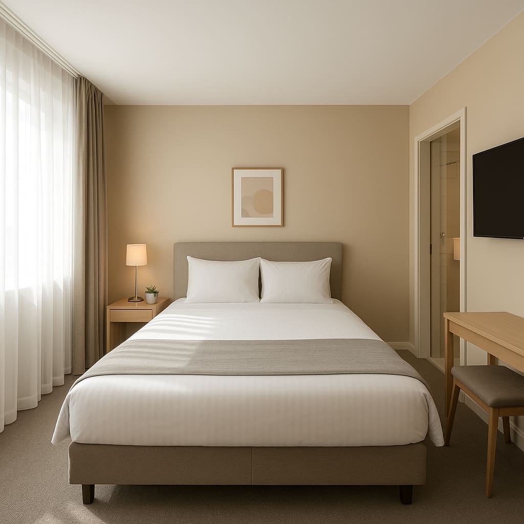 Helles Hotelzimmer in Wien